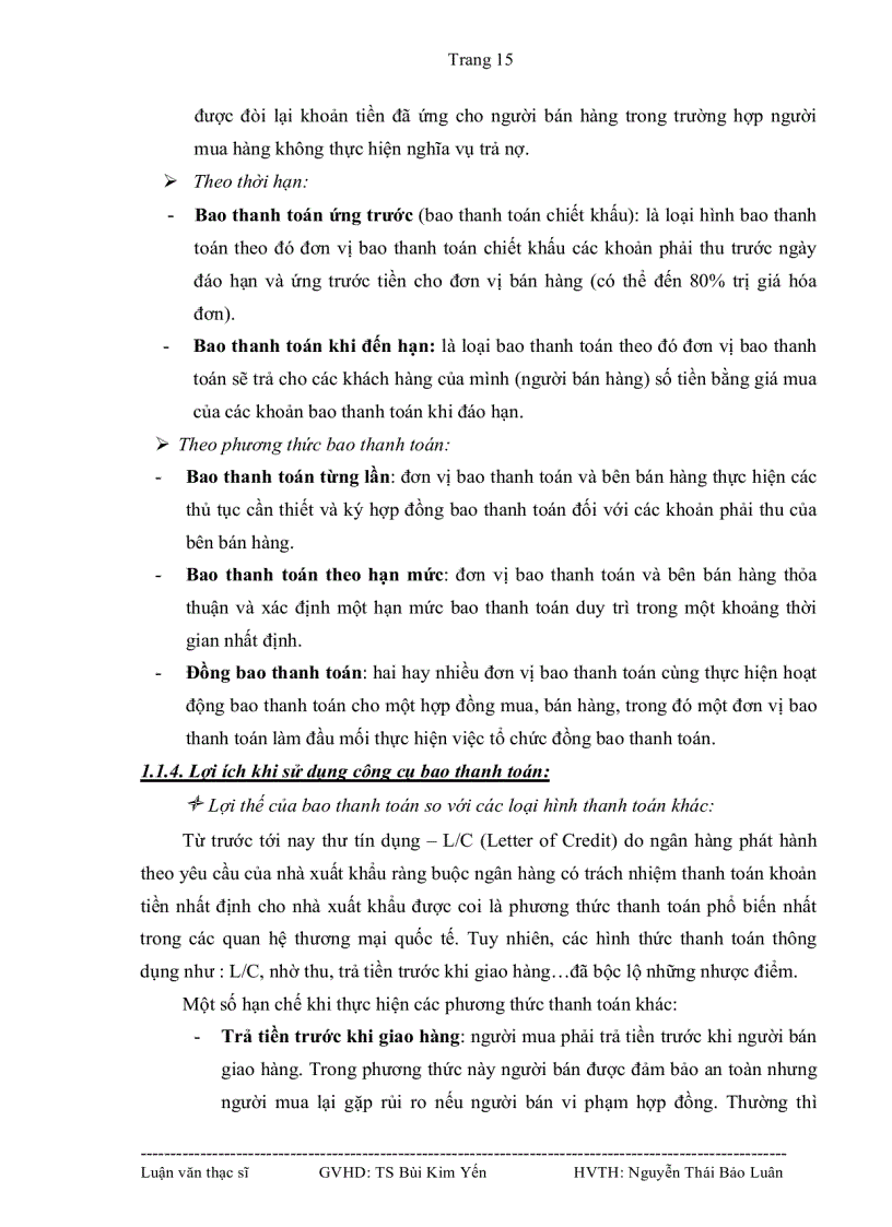 image for page Tình hình thực hiện bao thanh toán tại Việt Nam và một số giải pháp