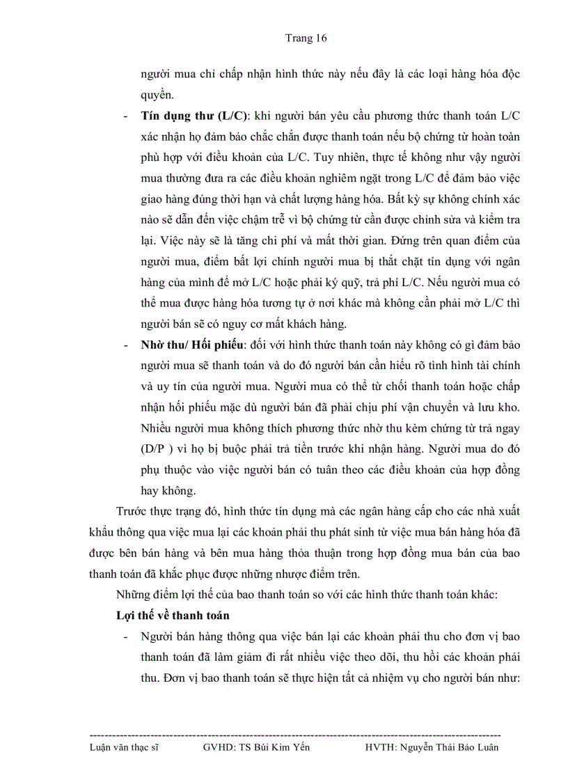 image for page Tình hình thực hiện bao thanh toán tại Việt Nam và một số giải pháp