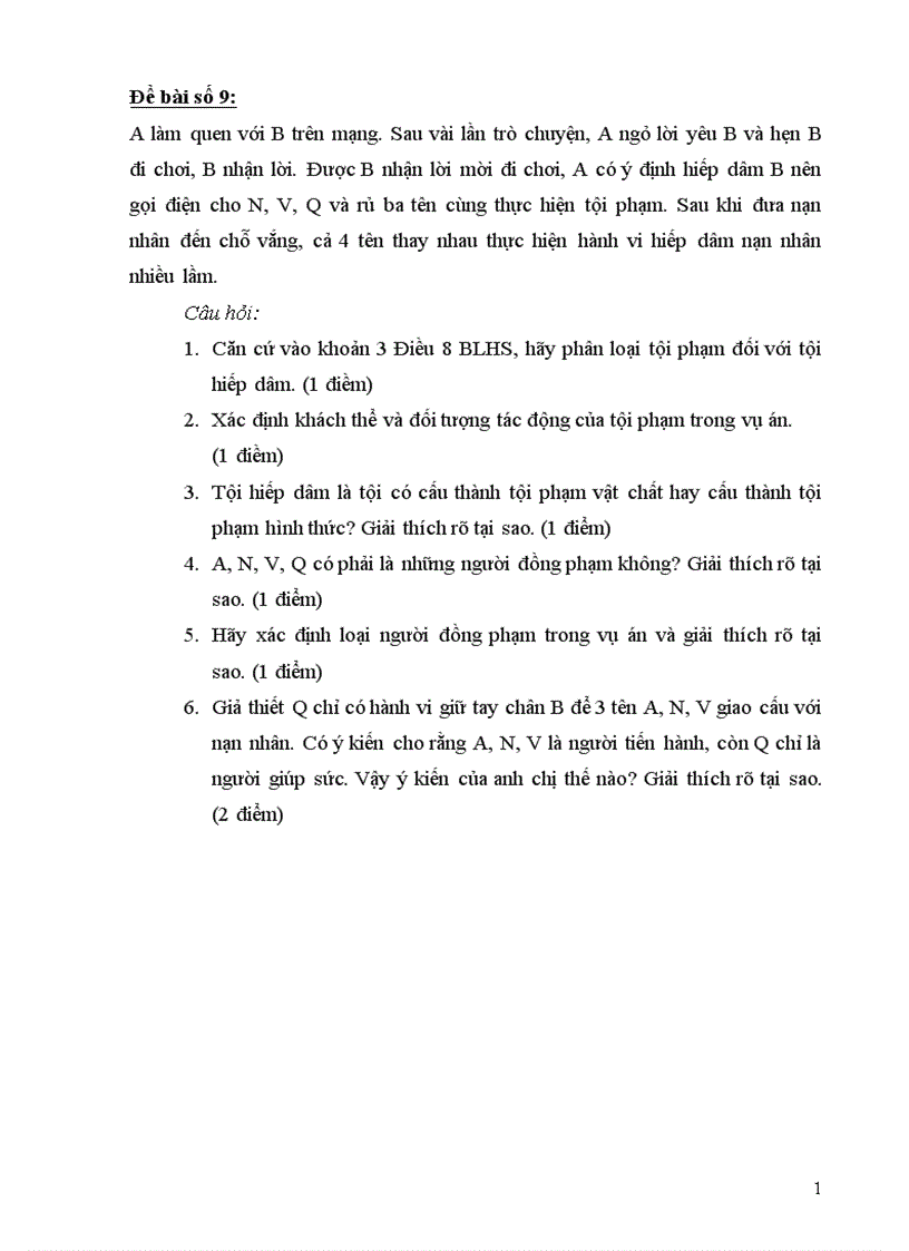 image for page Bài tập lớn Hình sự Module 1 9 điểm