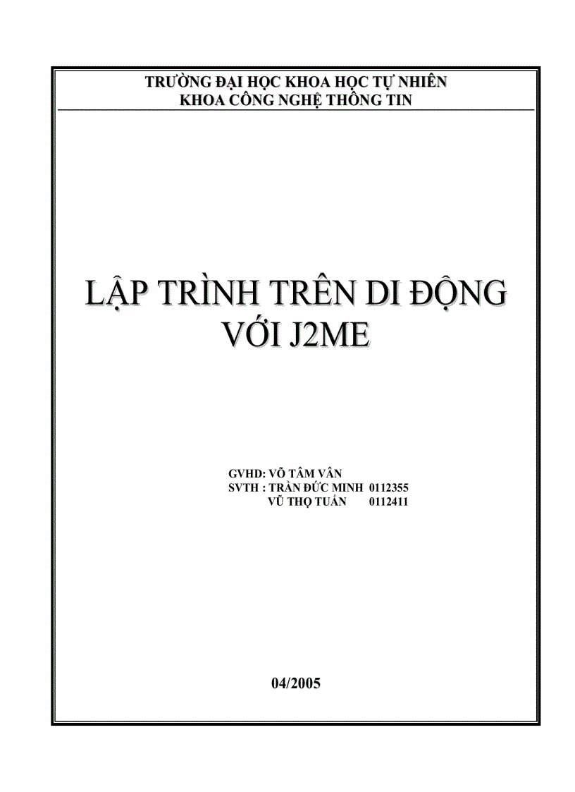image for page Lập trình trên di động với j2me
