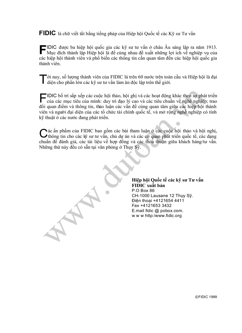 Điều kiện hợp đồng FIDIC tập 2