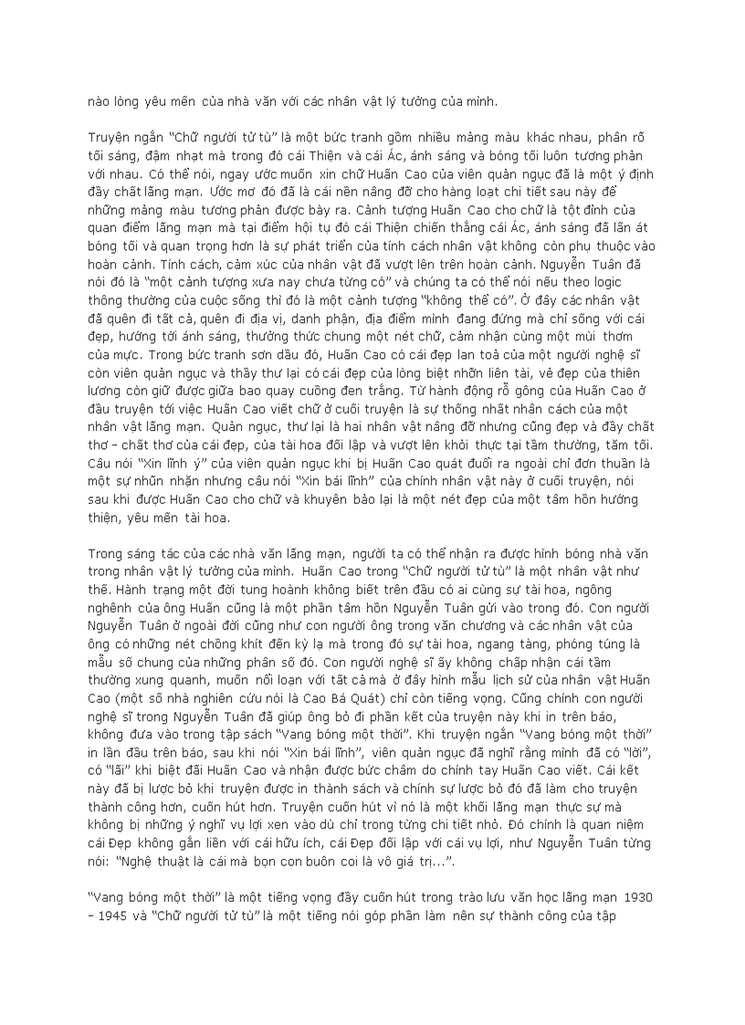 image for page Bút pháp lãng mạn trong chữ người tử tù của nguyễn tuân