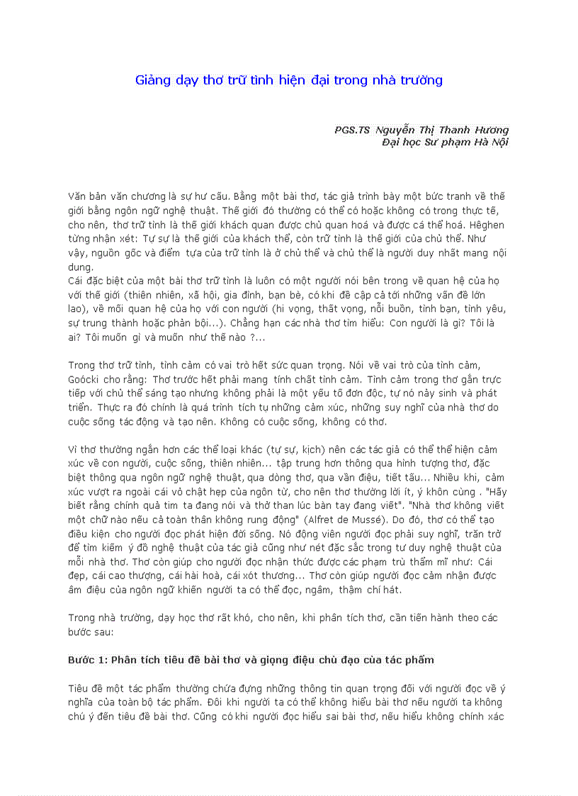 image for page Giảng dạy thơ trữ tình hiện đại trong nhà trường
