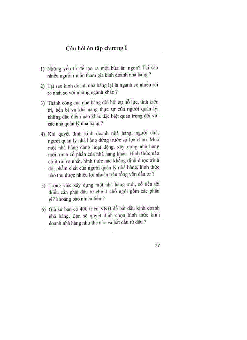 image for page Tổ chức kinh doanh nhà hàng