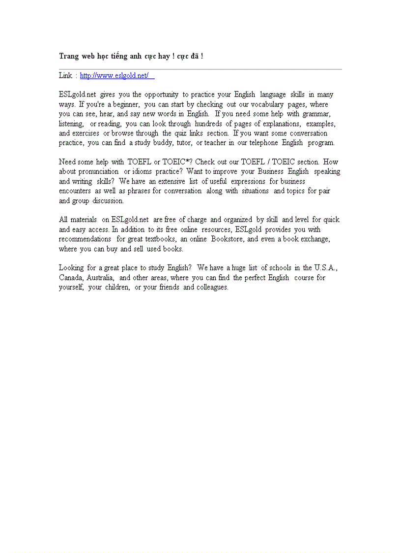 image for page Trang web học tiếng anh cực hay cực đã