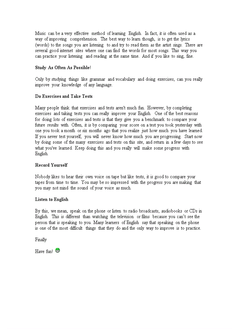 image for page Some tips which may help you to master English