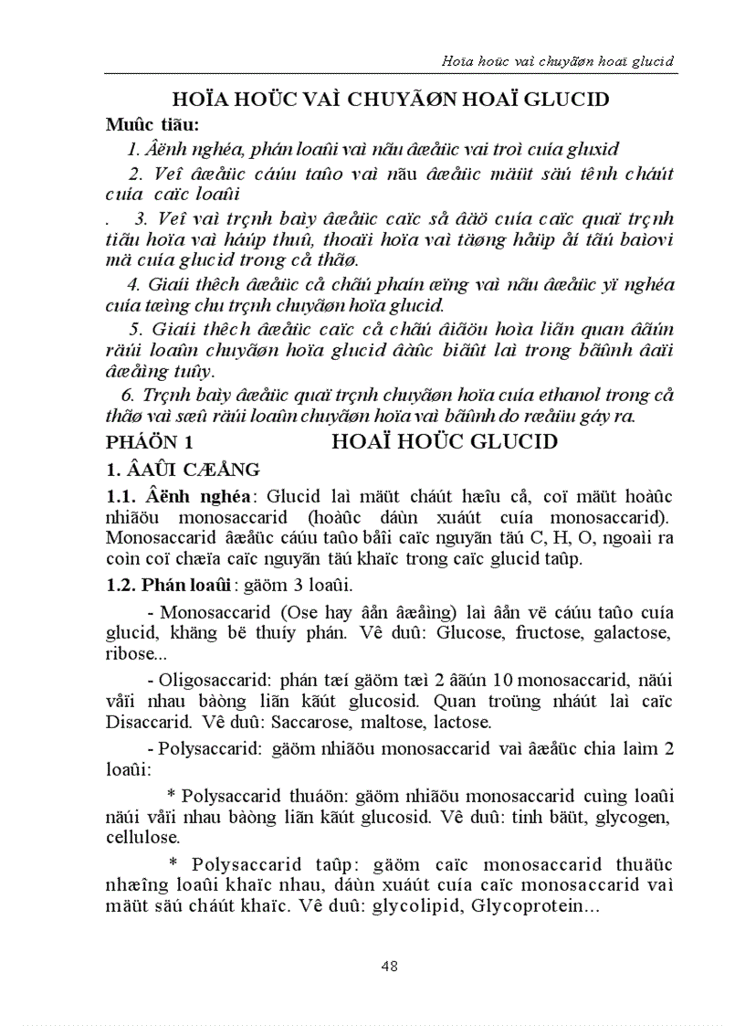 image for page Hóa học và chuyển hoá glucid