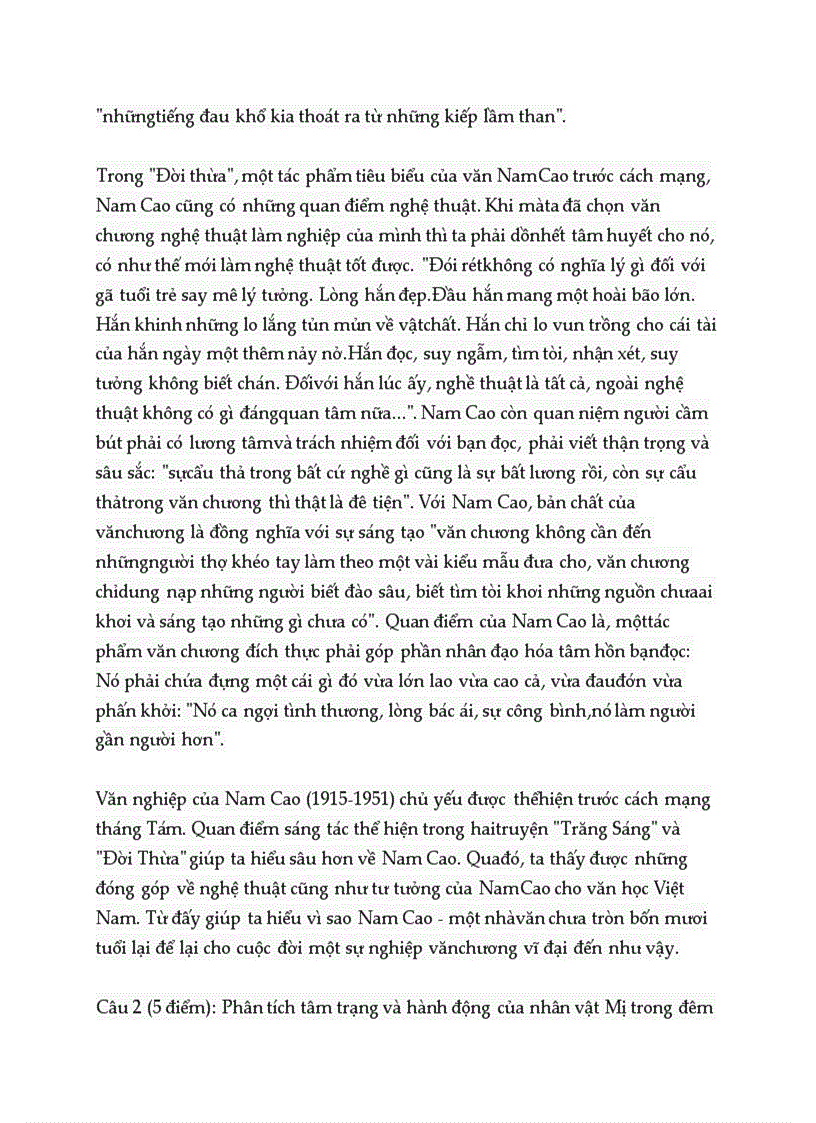 image for page Bài văn đạt điểm 10 đại học 2008