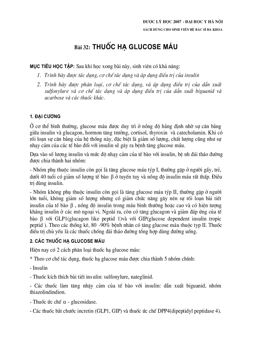 image for page Thuốc hạ glucose máu