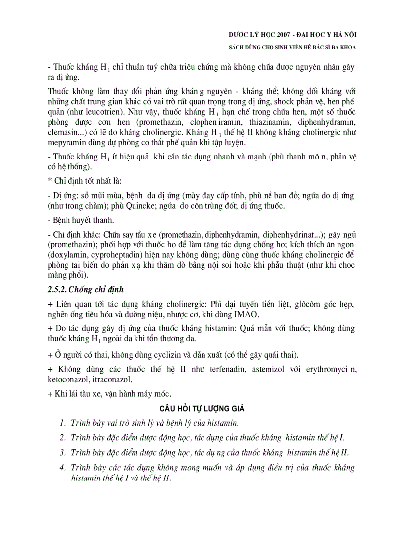 image for page Histamin và thuốc kháng sinh histamin
