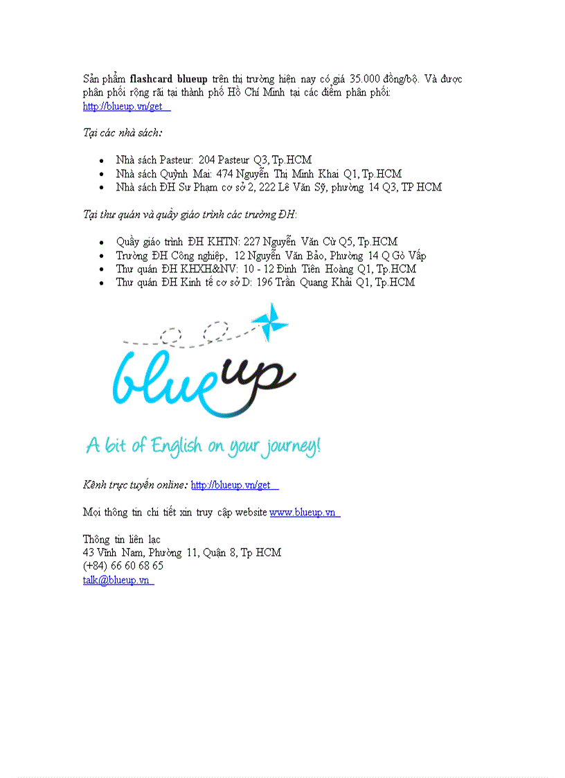 image for page Flashcard blueup A bit of English on your journey
