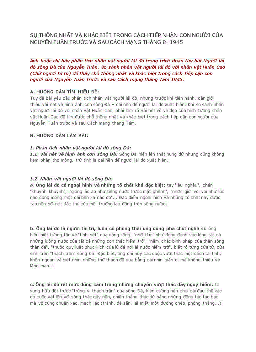 image for page Sự thống nhất và khác biệt trong cách tiếp nhận con người của nguyến tuân trước và sau cách mạng tháng 8 1945