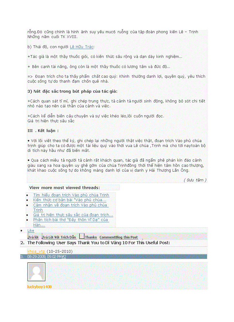 image for page Tìm hiểu đoạn trích Vào phủ chúa Trịnh