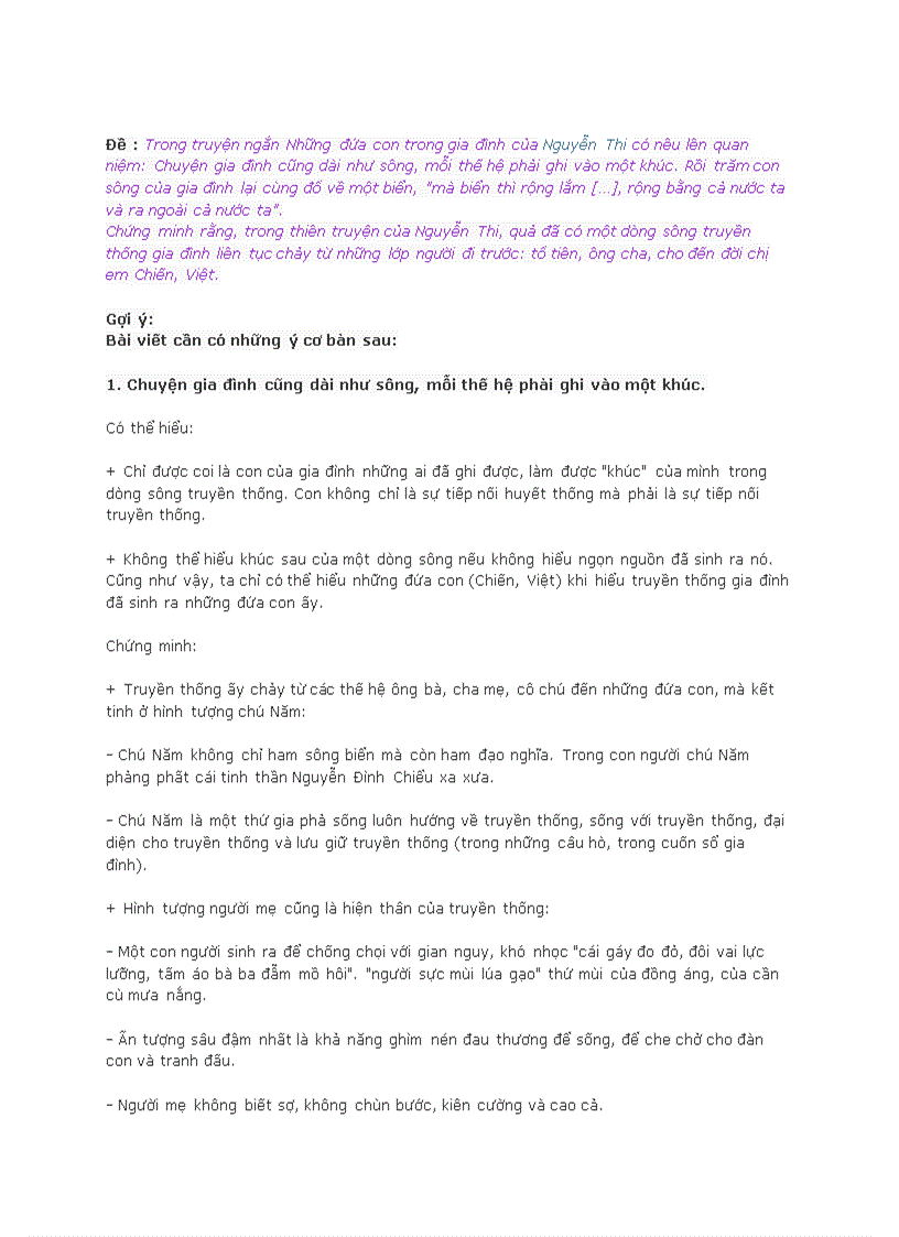 image for page Tìm hiểu tác phẩm Những đứa con trong gia đình của Nguyễn Thi