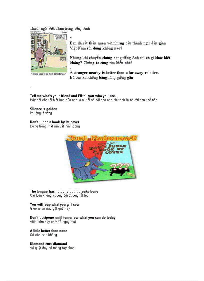 image for page Thành ngữ Việt Nam trong tiếng Anh