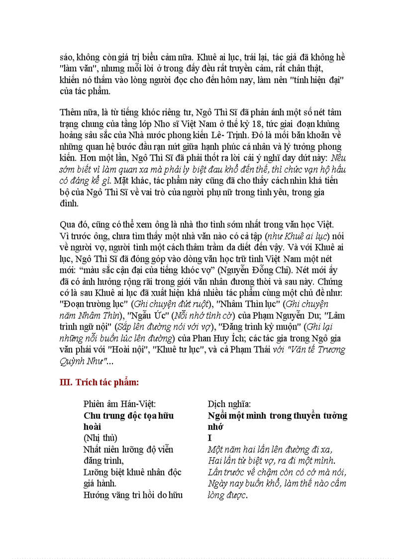 image for page Giới thiệu Ngô Thì Sĩ và tác phẩm Khuê ai lục