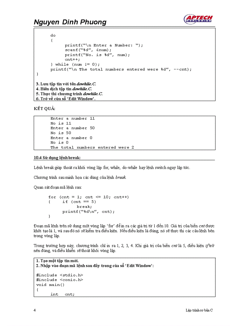 image for page Vòng lặp