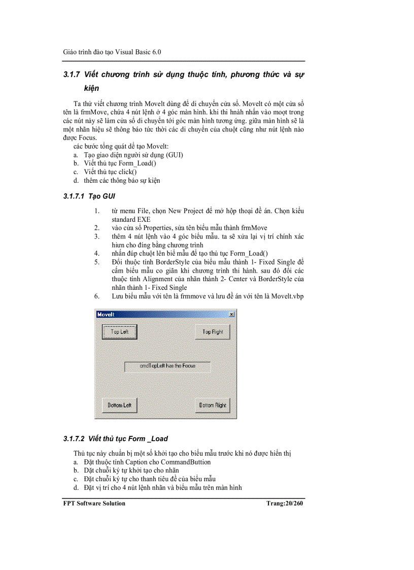 image for page Giáo trình VB6 của Đại học FPT