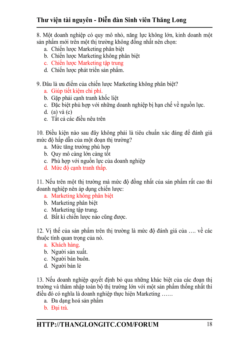 image for page Trắc nghiệm marketing