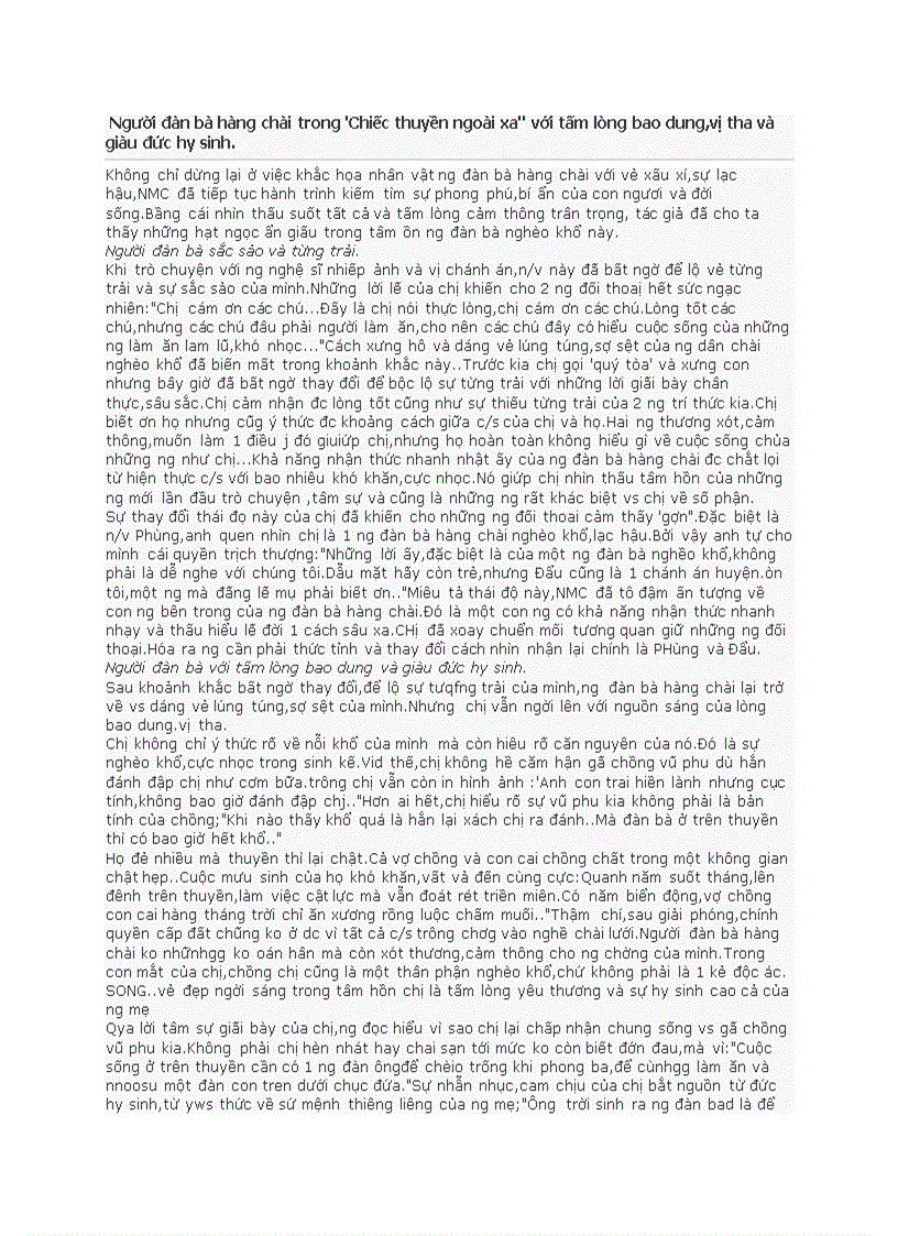image for page Người đàn bà hàng chài trong Chiếc thuyền ngoài xa với tấm lòng bao dung vị tha và giàu đức hy sinh
