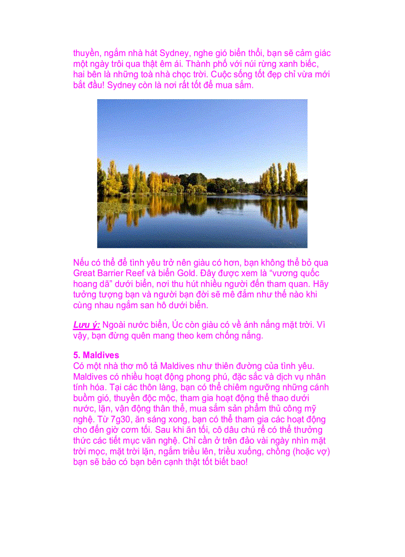 image for page Các địa điểm du lịch lý tưởng