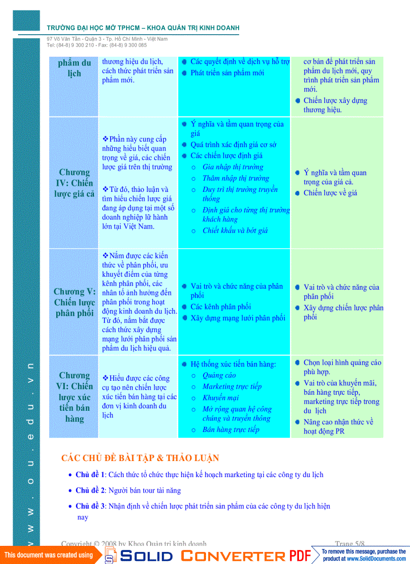 image for page Marketing Du Lịch