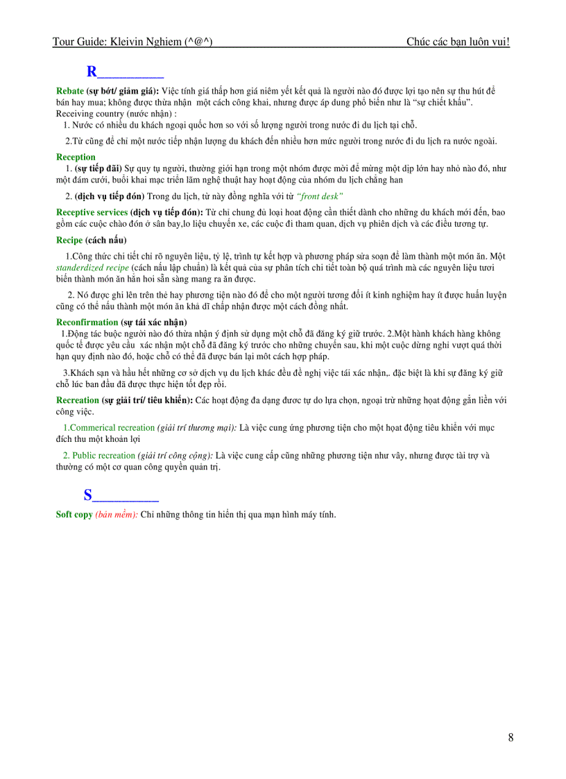 image for page Thuật ngữ du lịch