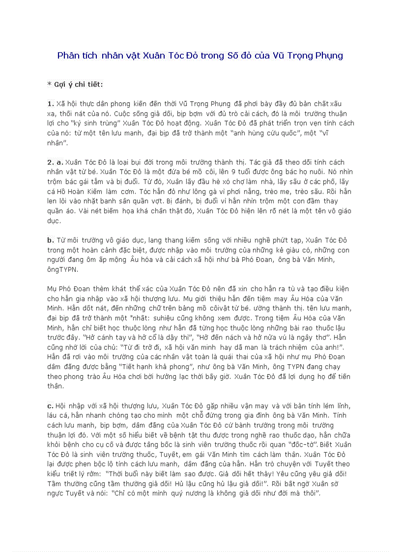 image for page Phân tích nhân vật Xuân Tóc Đỏ trong Số đỏ của Vũ Trọng Phụng