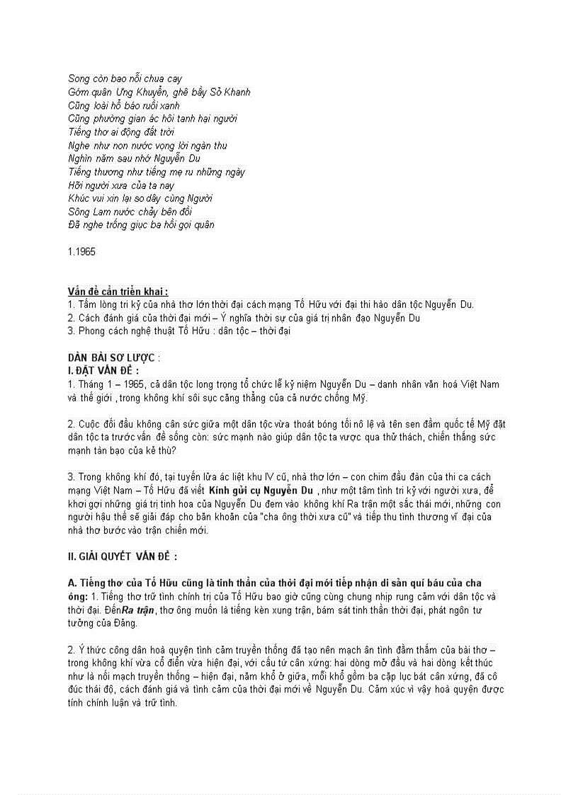 image for page Phân tích Kính gửi Cụ Nguyễn Du Tố Hữu