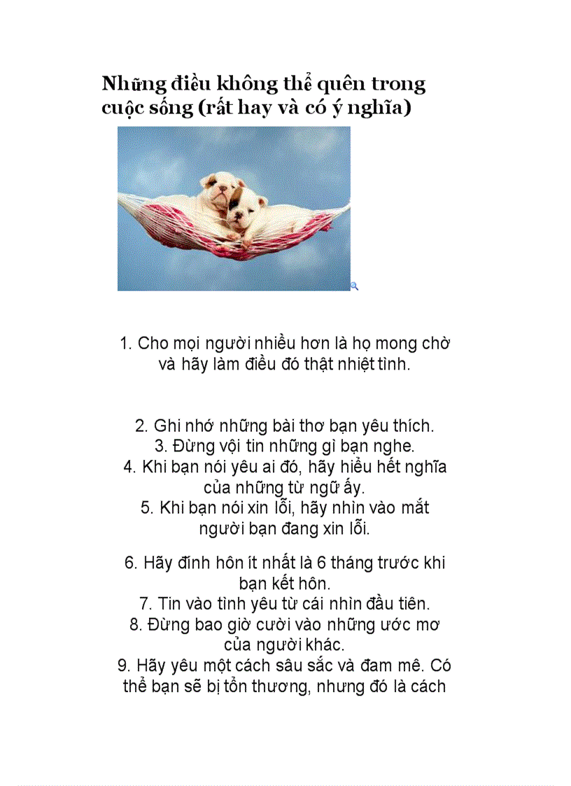 image for page Những điều không thể quên trong cuộc sống rất hay và có ý nghĩa