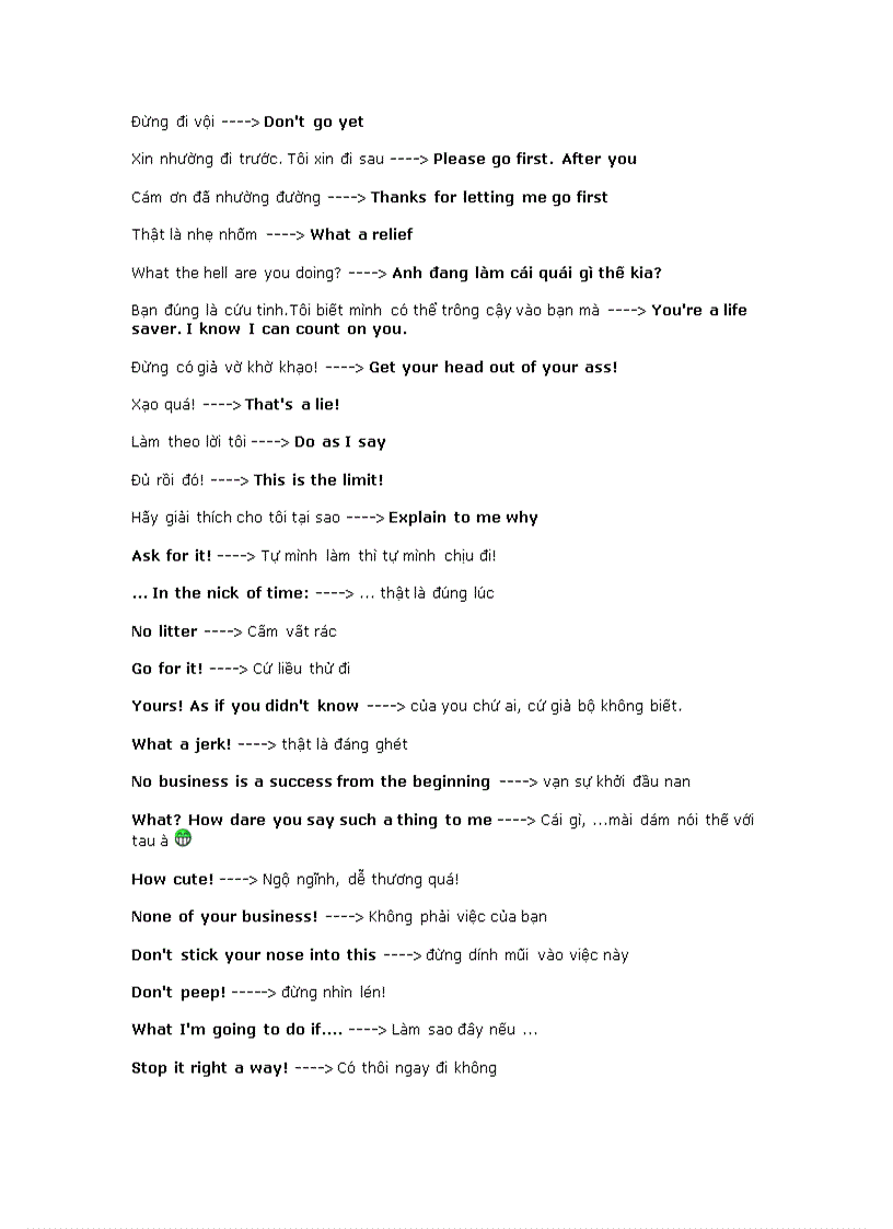 image for page Những câu tiếng anh thông dụng khi iao tiếp