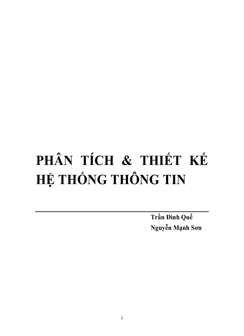 image for page Phân tích thiết kế hệ thống thông tin