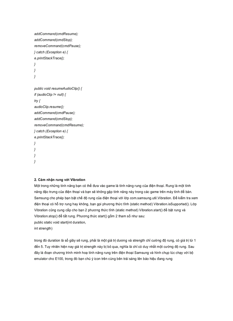 image for page Phát triển ứng dụng J2ME sử dụng các tính năng mở rộng của điện thoại Samsung