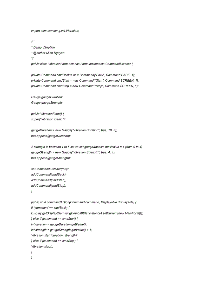 image for page Phát triển ứng dụng J2ME sử dụng các tính năng mở rộng của điện thoại Samsung