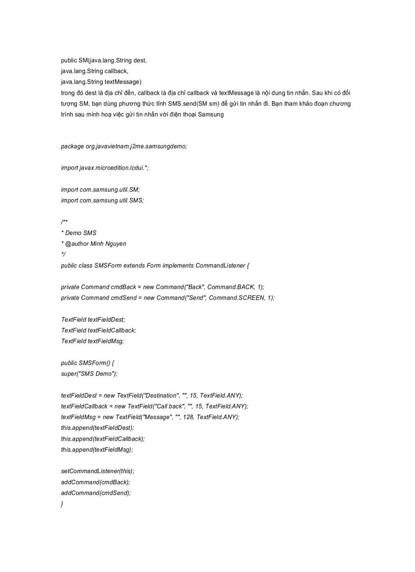 image for page Phát triển ứng dụng J2ME sử dụng các tính năng mở rộng của điện thoại Samsung