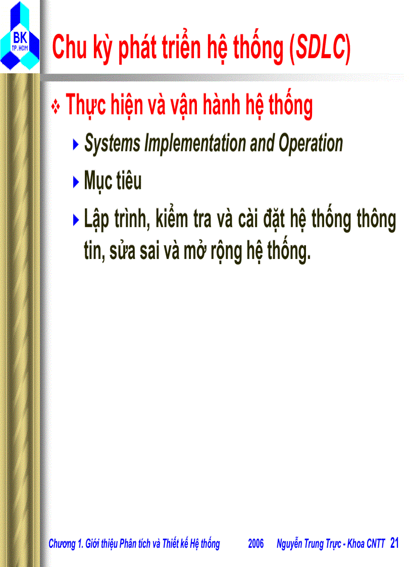 image for page Giới thiệu Phân tích vàThiết kế Hệ thống