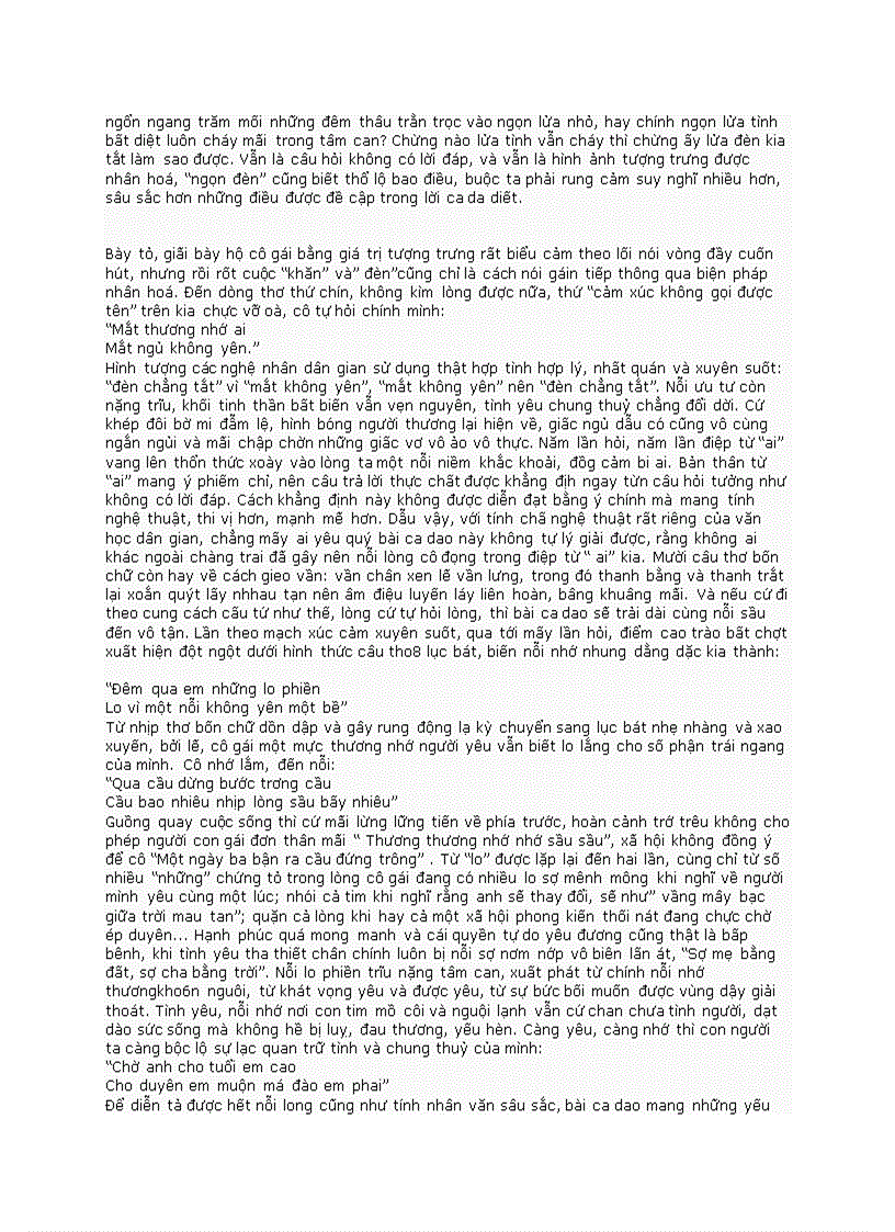 image for page Cảm nhận về bài ca dao KHăn thương nhớ ai