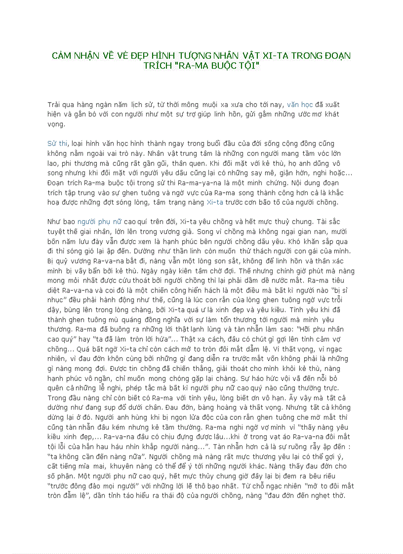 image for page Cảm nhận về vẻ đẹp hình tượng nhân vật xi ta trong đoạn trích ra ma buộc tội