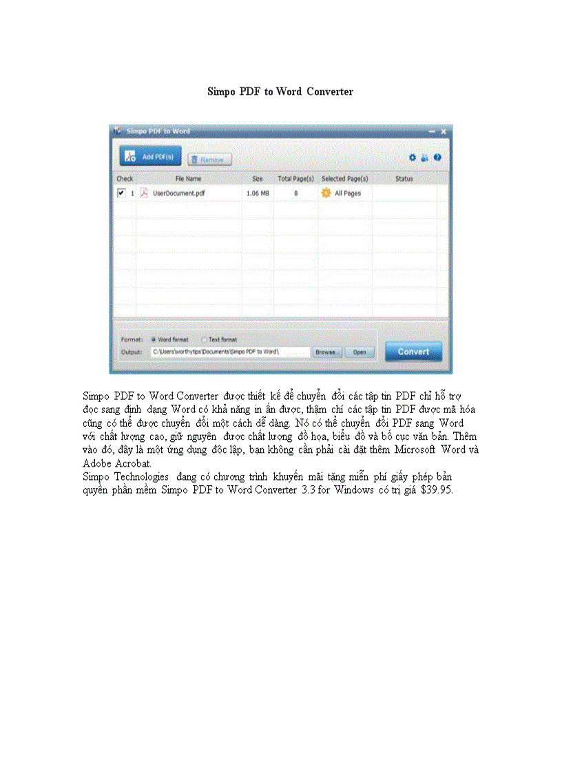 image for page Simpo PDF to Word Converter