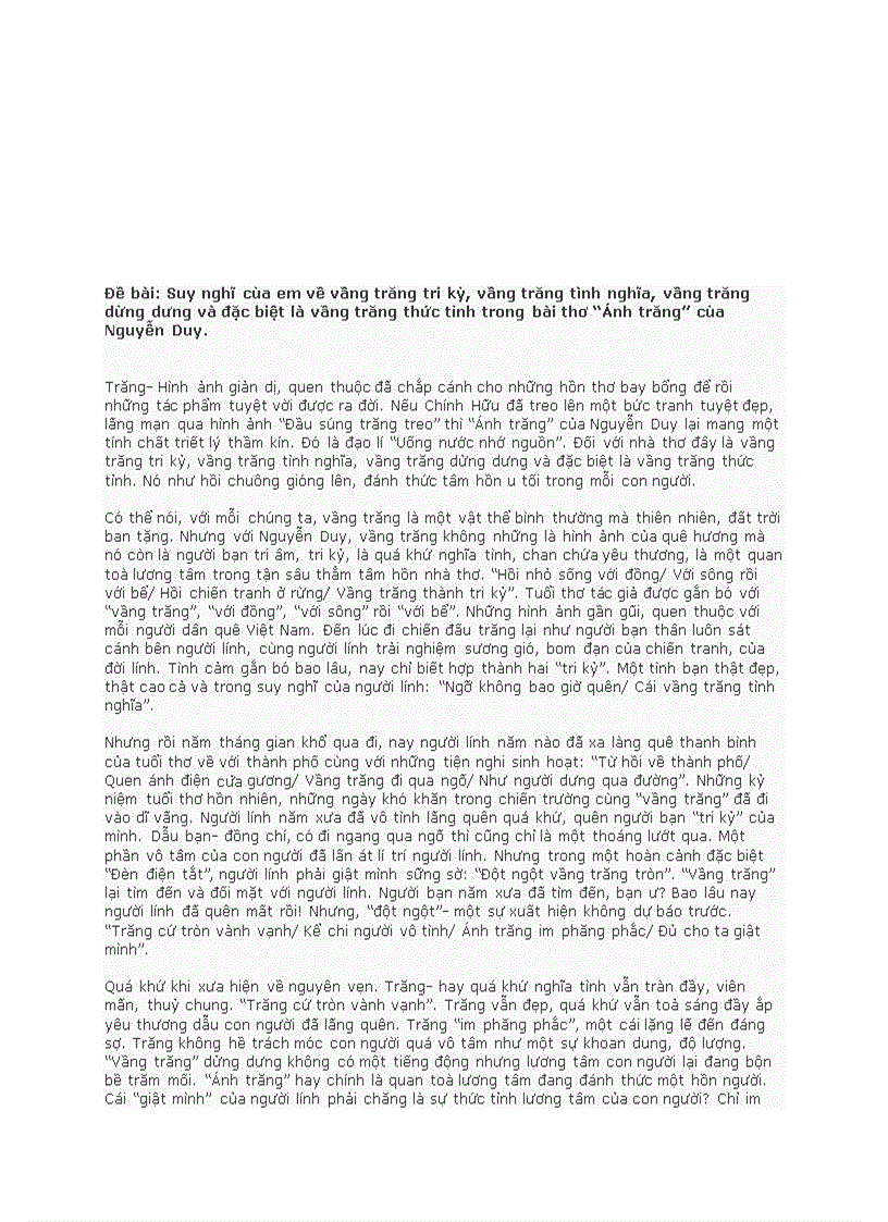 image for page Phân tích bài thơ Ánh trăng của Nguyễn Duy