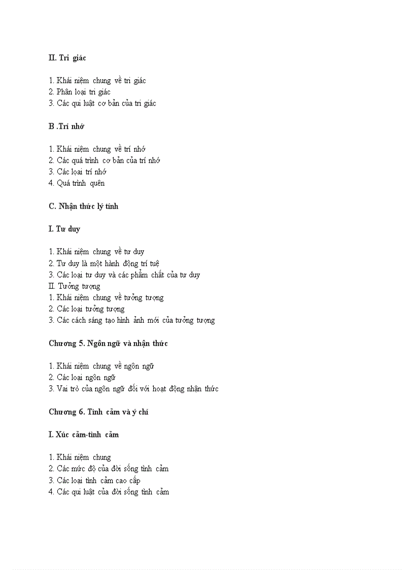 image for page Đề cương môn học Môn tâm lý học đại cương