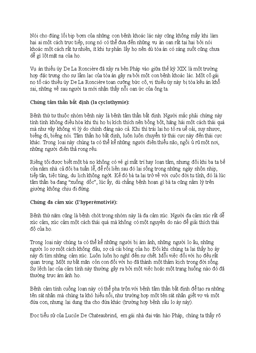 image for page Những chứng bệnh tinh thần do thể tạng gây ra