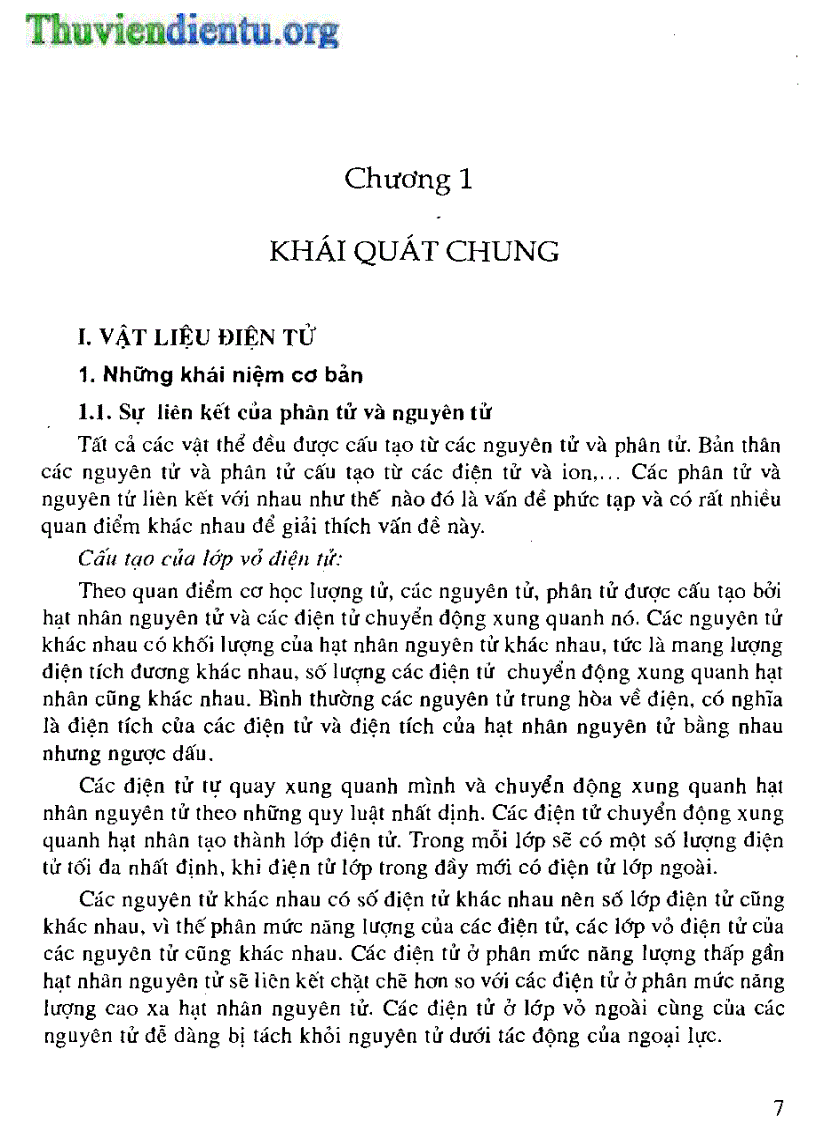 image for page Giáo Trình Vật liệu linh kiện điện tử