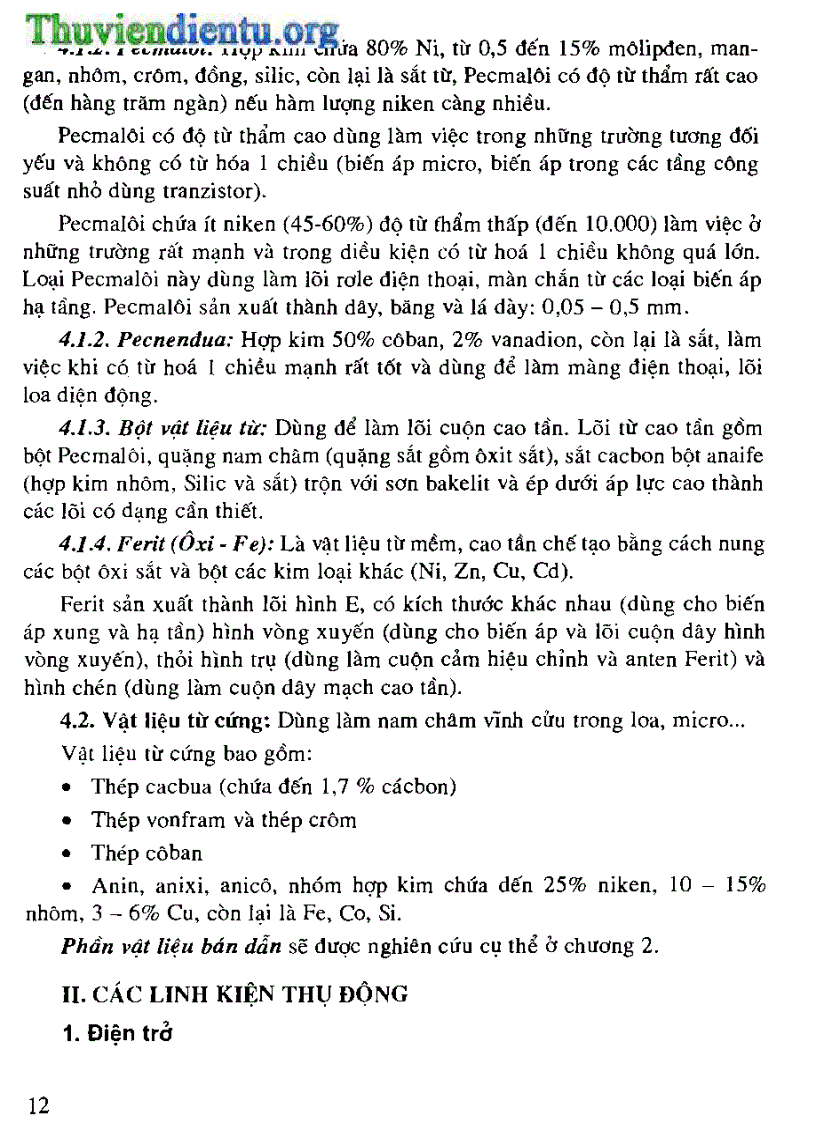image for page Giáo Trình Vật liệu linh kiện điện tử