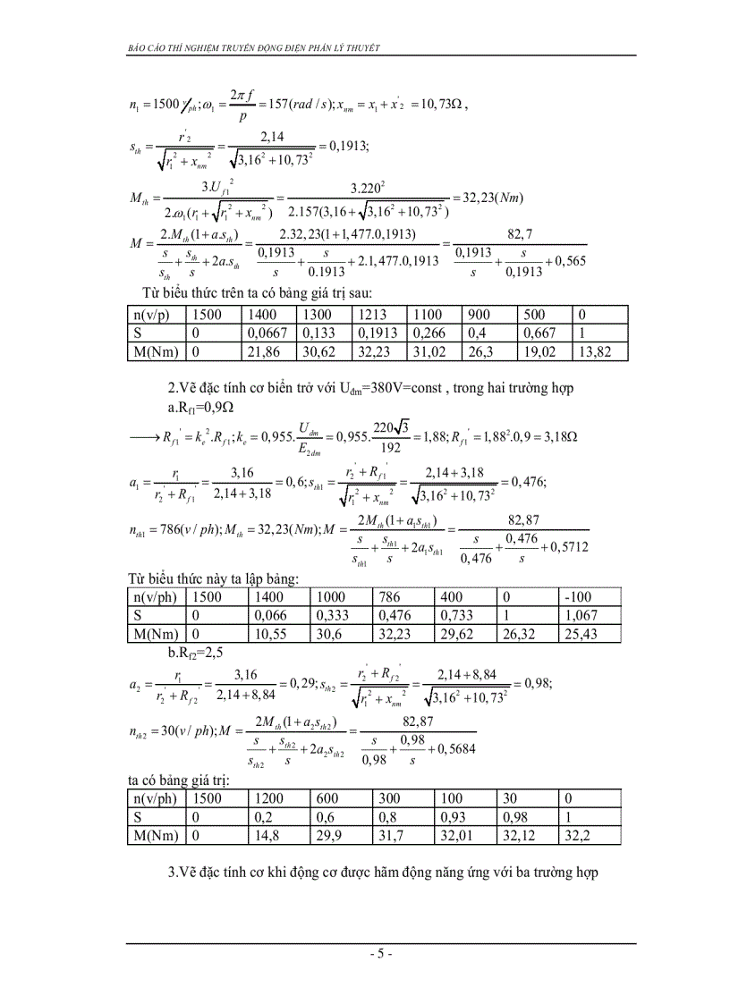 image for page Báo cáo thí nghiệm truyền động điện