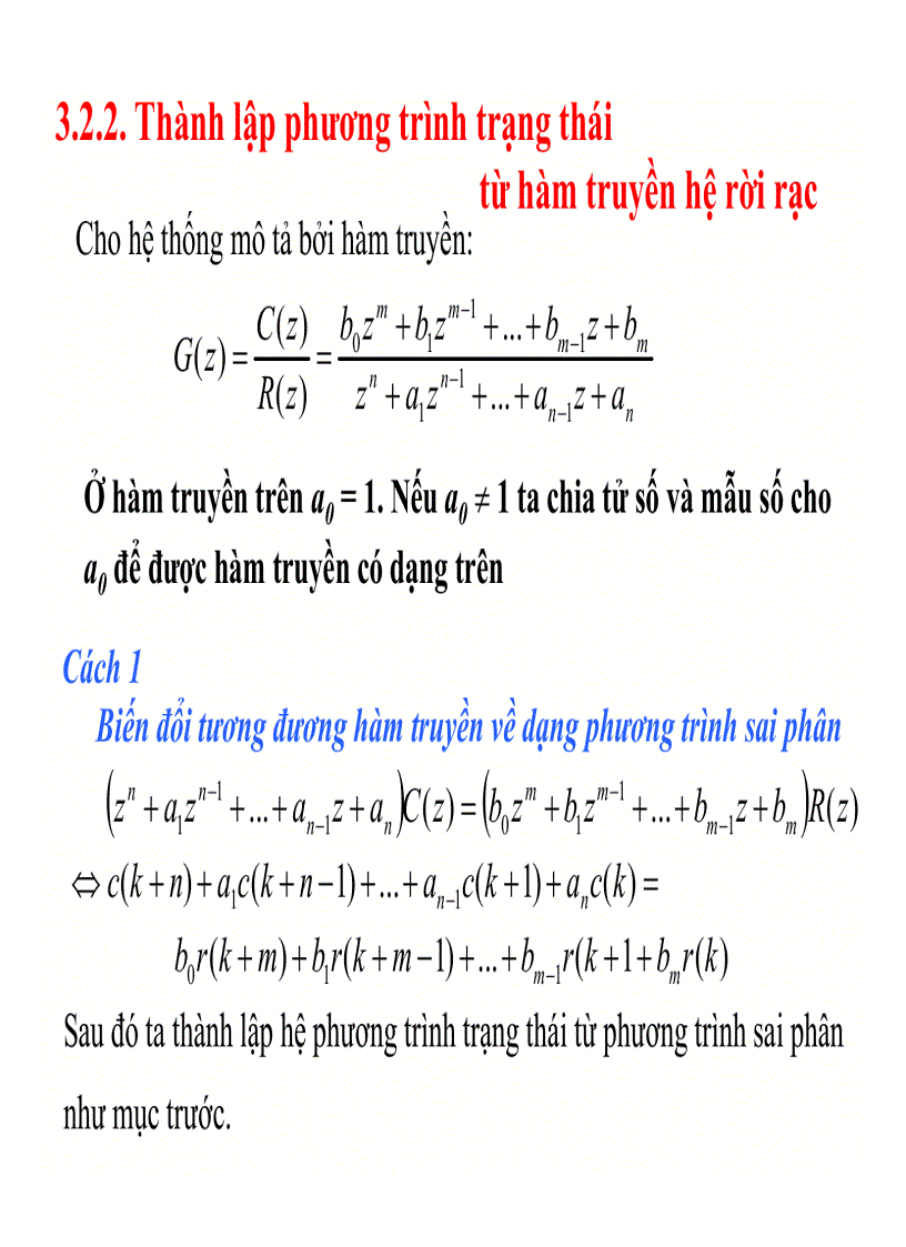 image for page Mô tả toán học hệ thống điều khiển rời rạc