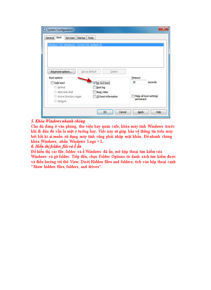 image for page Hướng dẫn sử dụng Windows 7 Mẹo vặt hay