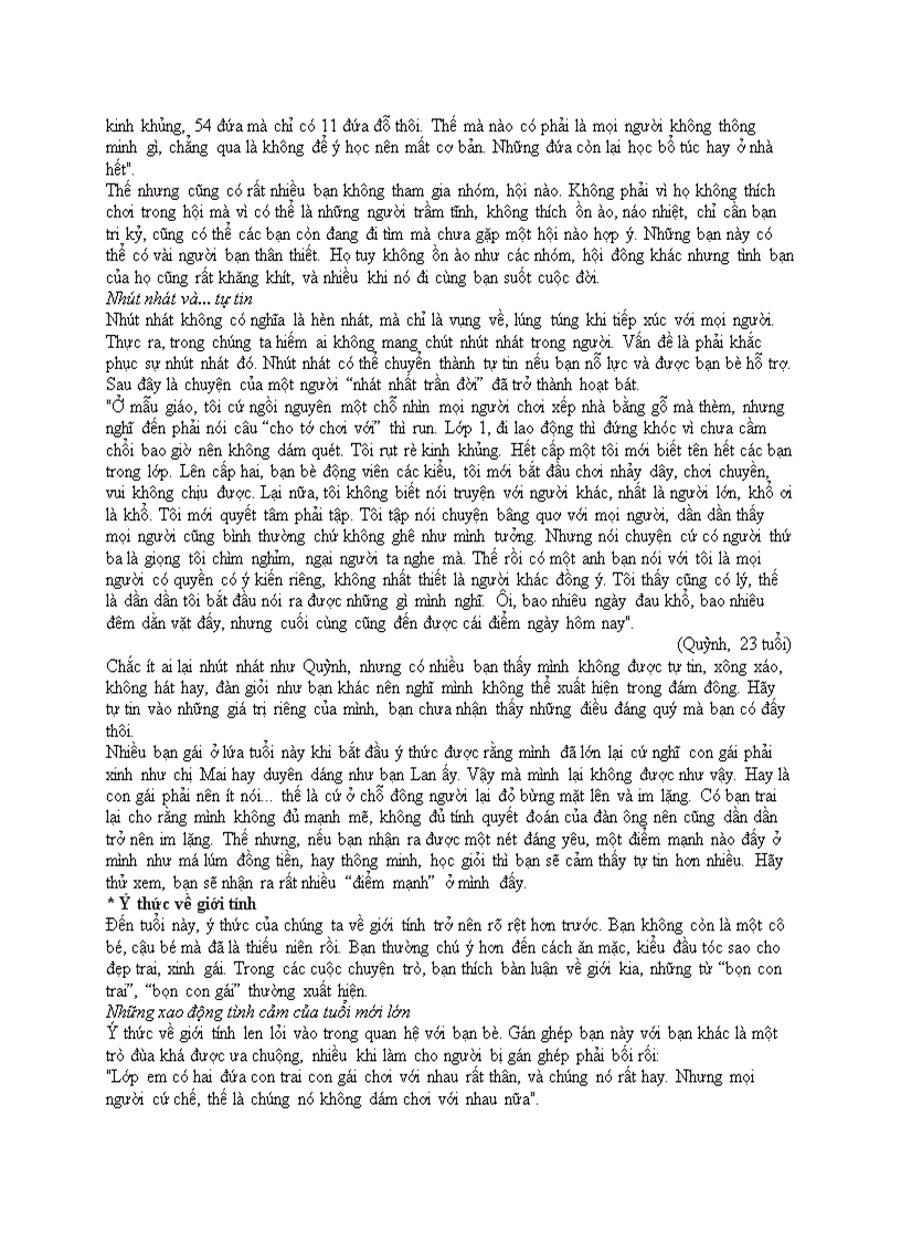 image for page Những thay đổi về tâm lý