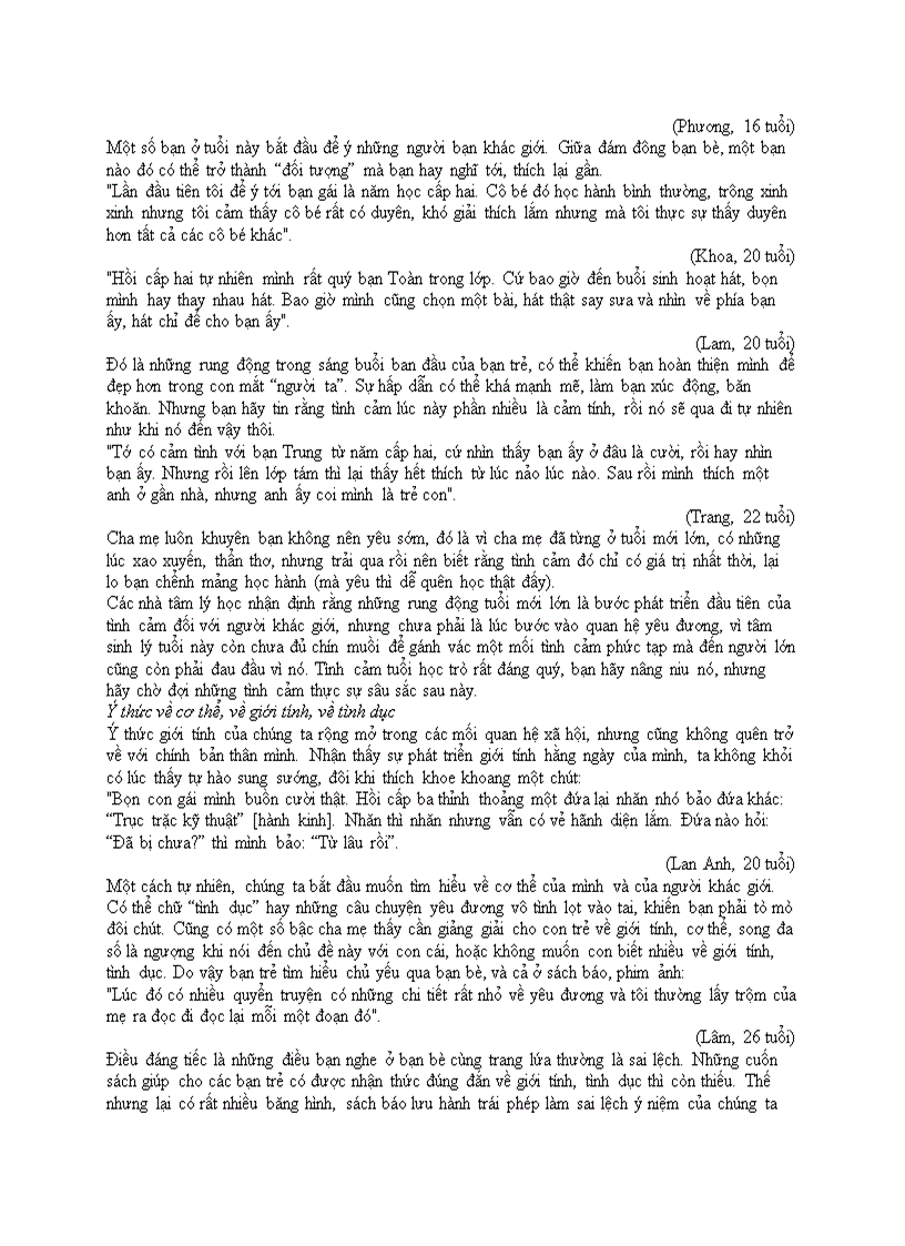 image for page Những thay đổi về tâm lý