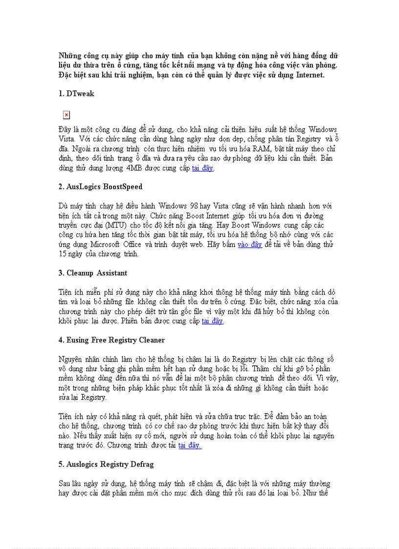 image for page 12 tiện ích giúp tối ưu hóa máy tính